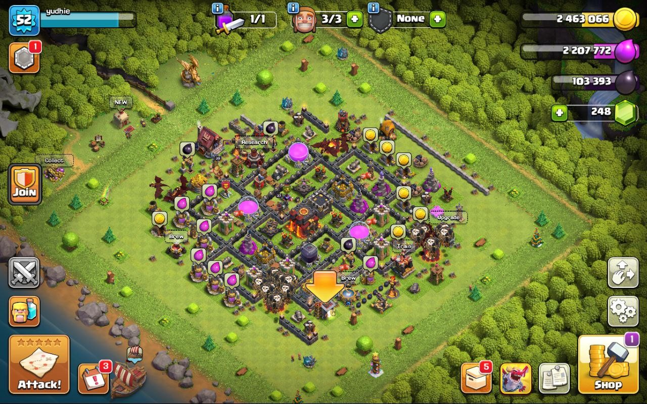 Town Hall 10 (TH10) | Level 52 | Heroes 39/37/16 | 200+ Gems | Full Access - Image 1