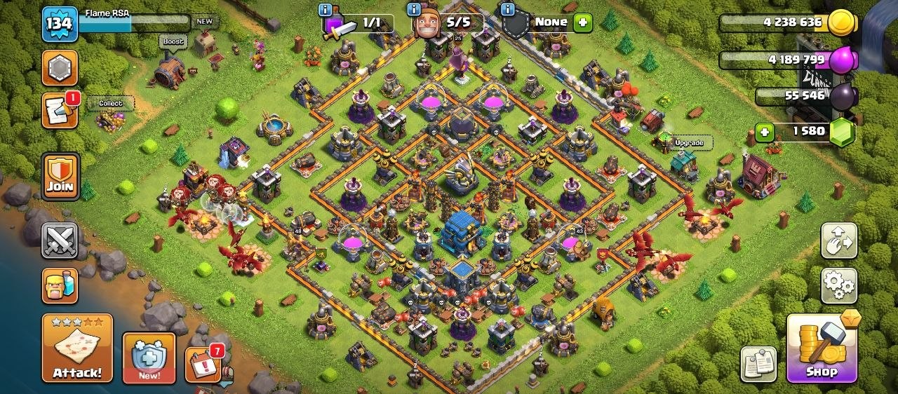 Town Hall 12 (TH12) | Semi-Maxed | Heroes 43/48/27/25 | 1500+ Gems - Image 1