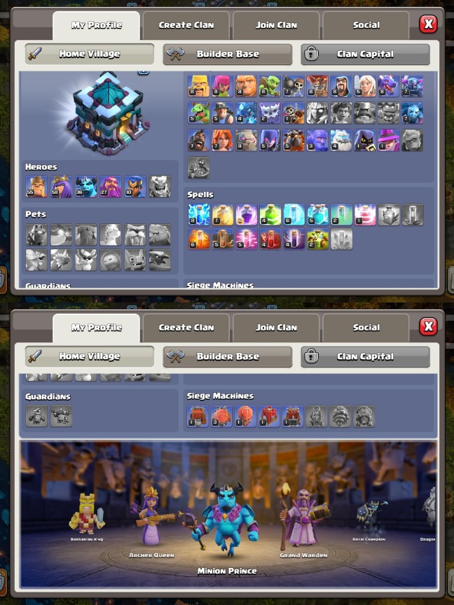 Town Hall 13 (TH13) Maxed | 5 Hero Skins | Exclusive Scenery | 725 League Medals - Image 2