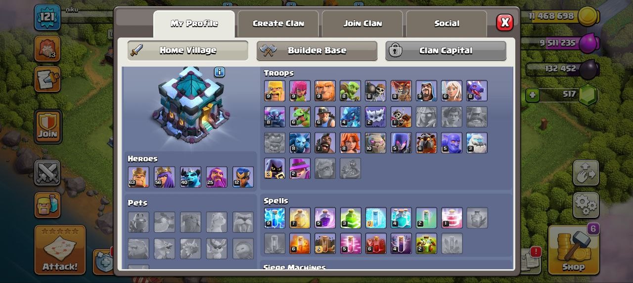Town Hall 13 (TH13) | 6x Epic Equipment | Semi-Maxed | 5 Builders | Free Rename - Image 2