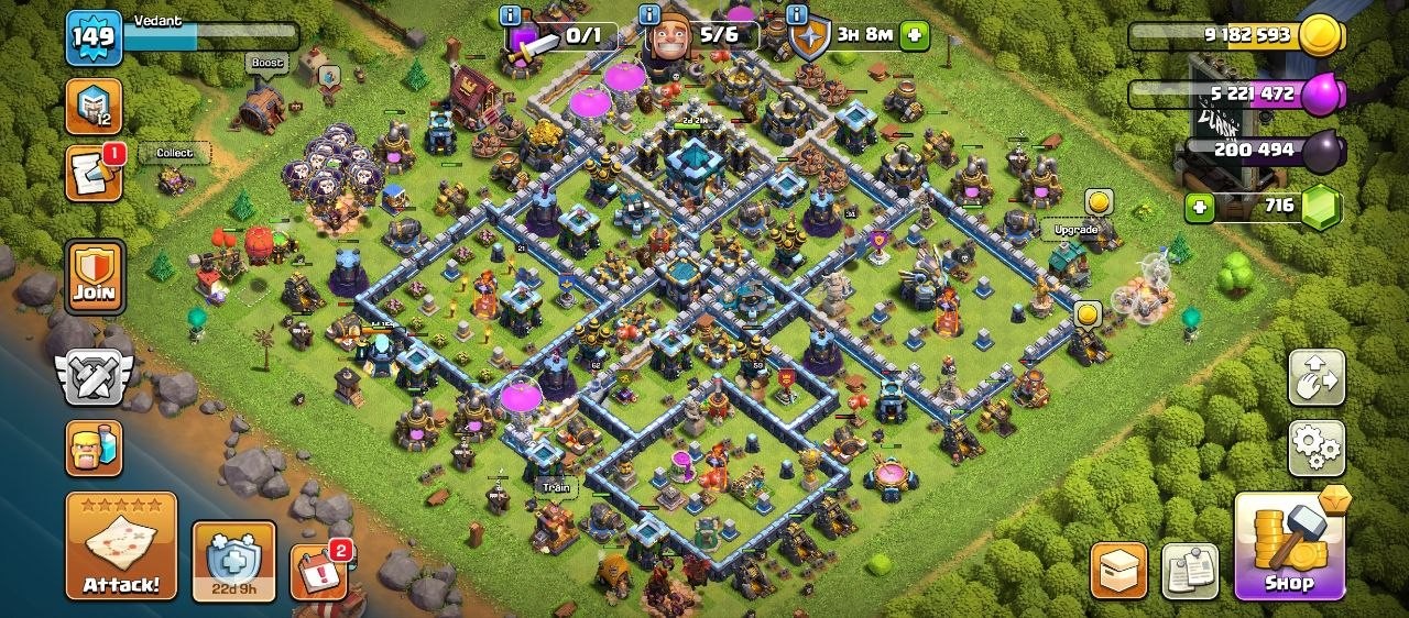 Town Hall 13 (TH13) | Semi-Maxed | Heroes 59/62/43/34/21 | 2x Legendary Equipment - Image 1