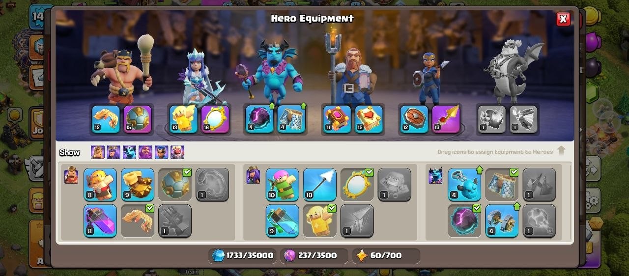 Town Hall 13 (TH13) | Semi-Maxed | Heroes 59/62/43/34/21 | 2x Legendary Equipment - Image 3