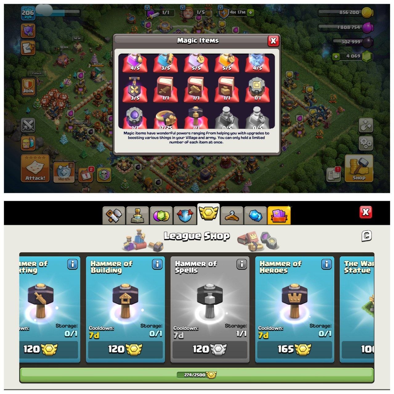 TH17 ALMOST MAX ID⚡️7 EPIC EQUIPMENT⚡️XP-206⚡️HERO 69-92-56-33-24-7⚡️FREE  NAME CHANGE⚡️ MAGIC ITEMS⚡️ 274 CWL MEDALS⚡️OP LAB⚡️INSTANT DELIVERY 🚚 - Image 4