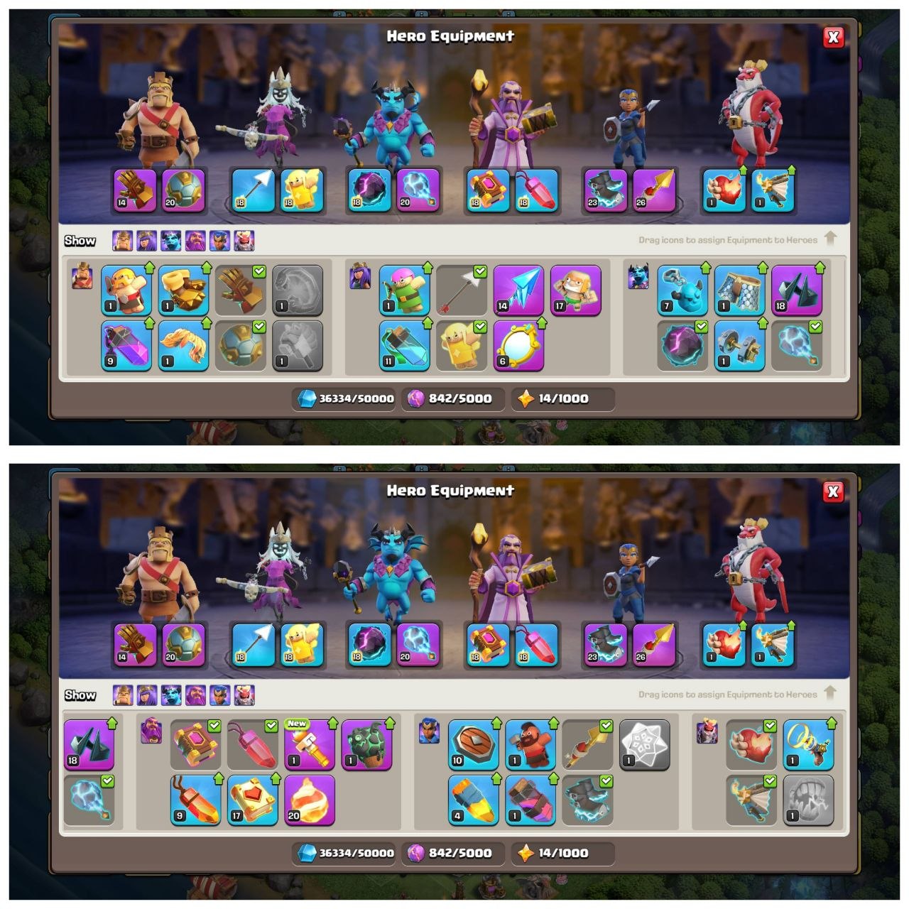 TH17 HALF MAX ID⚡️12 EPIC EQUIPMENT⚡️XP-129⚡️HERO 44-54-46-33-35-1⚡️ MAGIC ITEMS⚡️ 523 CWL MEDALS⚡️OP LAB⚡️INSTANT DELIVERY 🚚 - Image 3