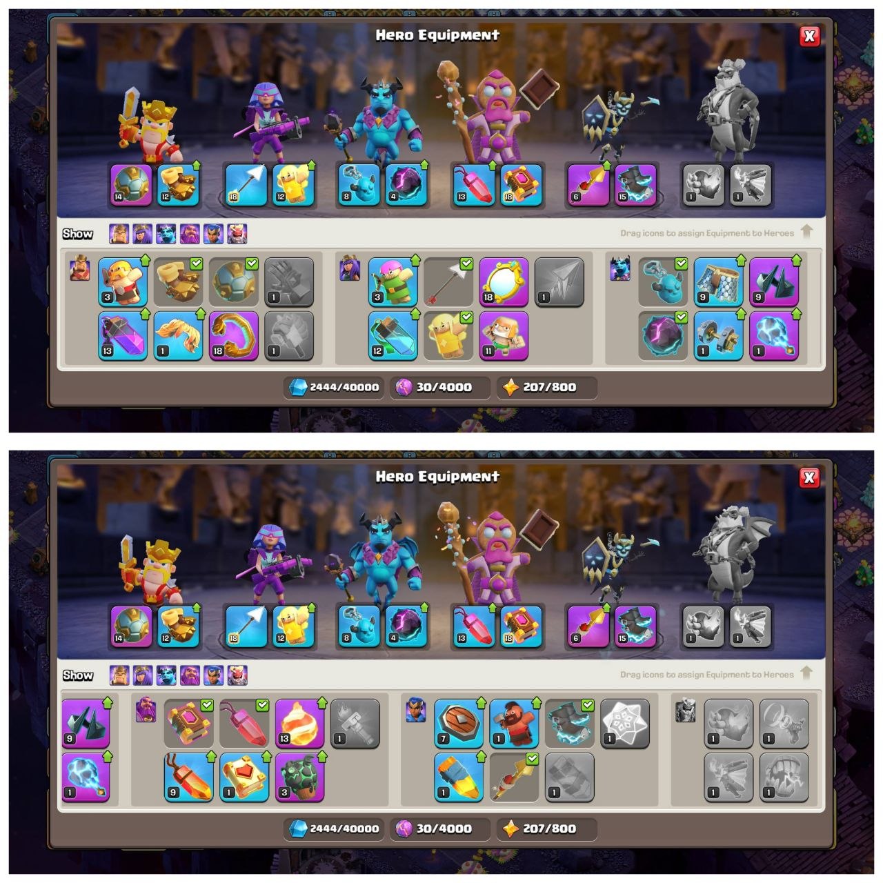 TH14 ALMOST MAX ID⚡️10 EPIC EQUIPMENT⚡️XP-143⚡️HERO 76-80-49-55-30⚡️1000 GEMS  NAME CHANGE⚡️COSMIC SCENERY⚡️ MAGIC ITEMS⚡️ 473 CWL MEDALS⚡️OP LAB⚡️INSTANT DELIVERY 🚚 - Image 4