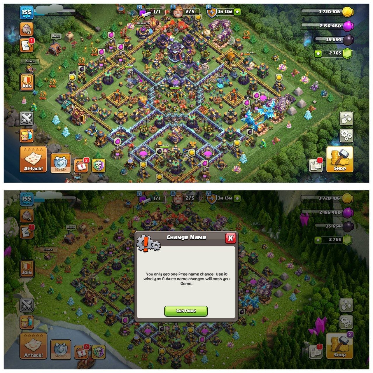 TH15 HALF MAX ID⚡️7 EPIC EQUIPMENT⚡️XP-155⚡️HERO 74-81-60-60-32-8⚡️FREE NAME CHANGE⚡️ MAGIC ITEMS⚡️ 687 CWL MEDALS⚡️OP LAB⚡️INSTANT DELIVERY 🚚 - Image 1