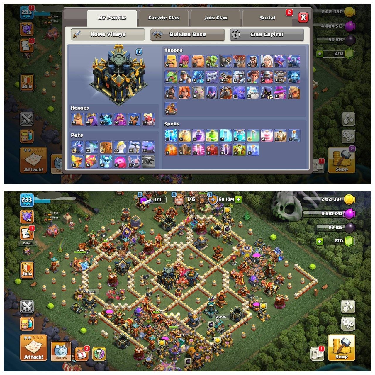 TH17 HALF MAX ID⚡️5 EPIC EQUIPMENT⚡️XP-233⚡️HERO 91-95-73-70-45-14⚡️OP LAB⚡️INSTANT DELIVERY 🚚 - Image 1