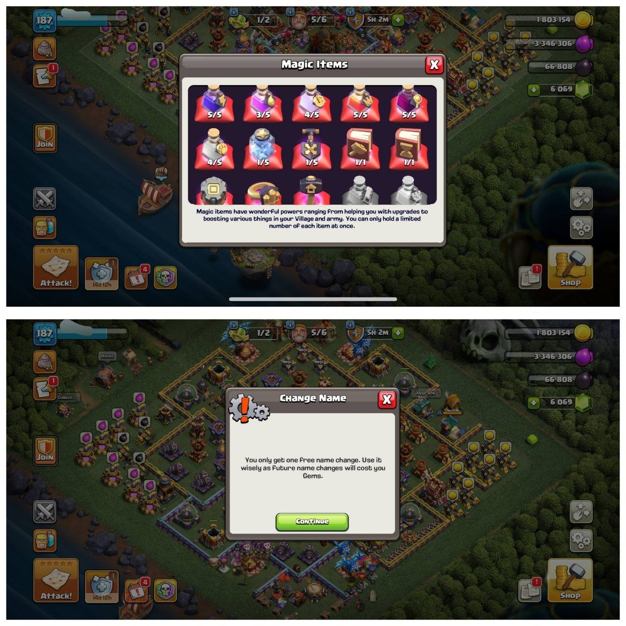 TH16 HALF MAX ID⚡️1 EPIC EQUIPMENT⚡️XP-187⚡️HERO 83-84-53-62-38-6⚡️FREE NAME CHANGE⚡️ MAGIC ITEMS⚡️OP LAB⚡️INSTANT DELIVERY 🚚 - Image 4
