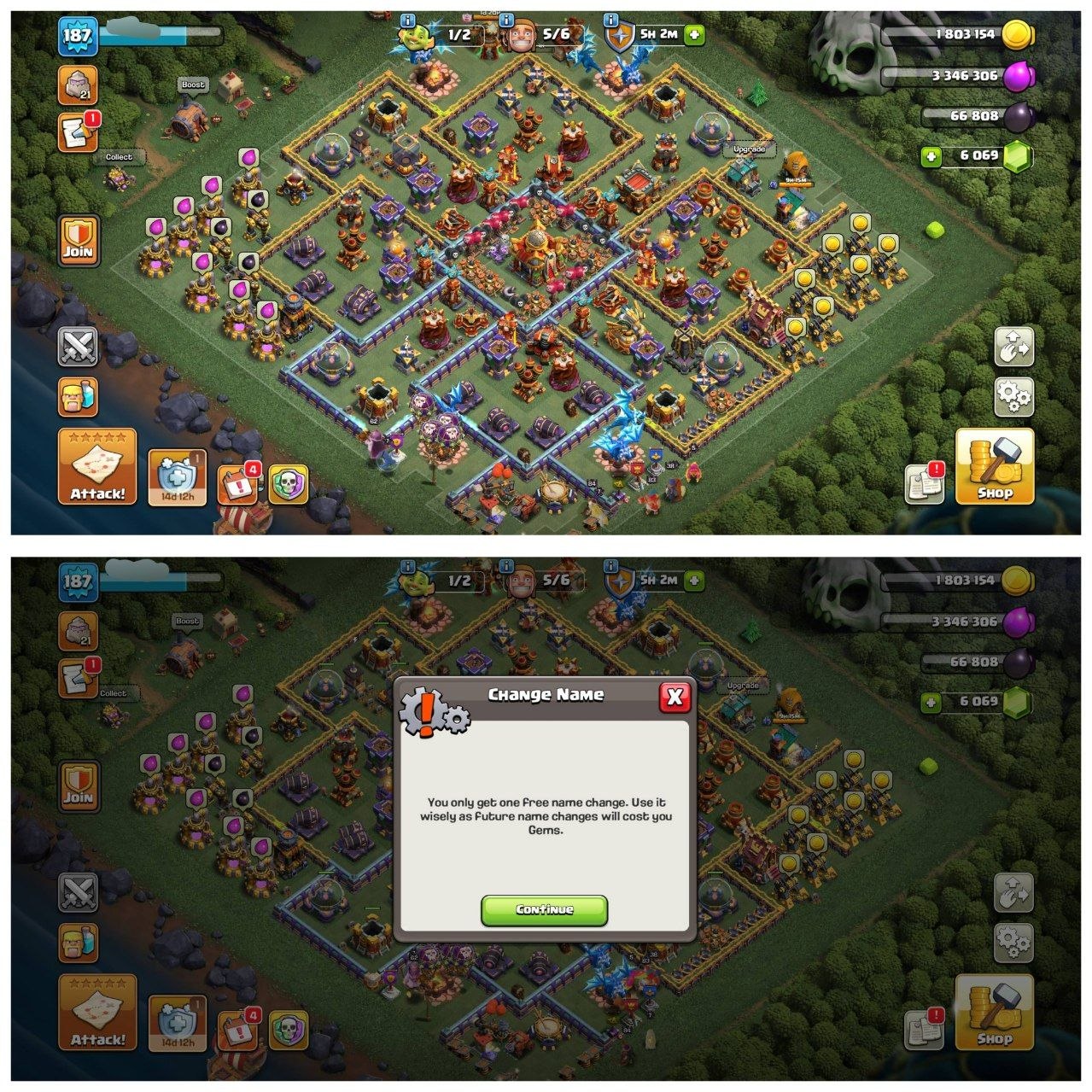TH16 HALF MAX ID⚡️1 EPIC EQUIPMENT⚡️XP-187⚡️HERO 83-84-53-62-38-6⚡️FREE NAME CHANGE⚡️ MAGIC ITEMS⚡️OP LAB⚡️INSTANT DELIVERY 🚚 - Image 1
