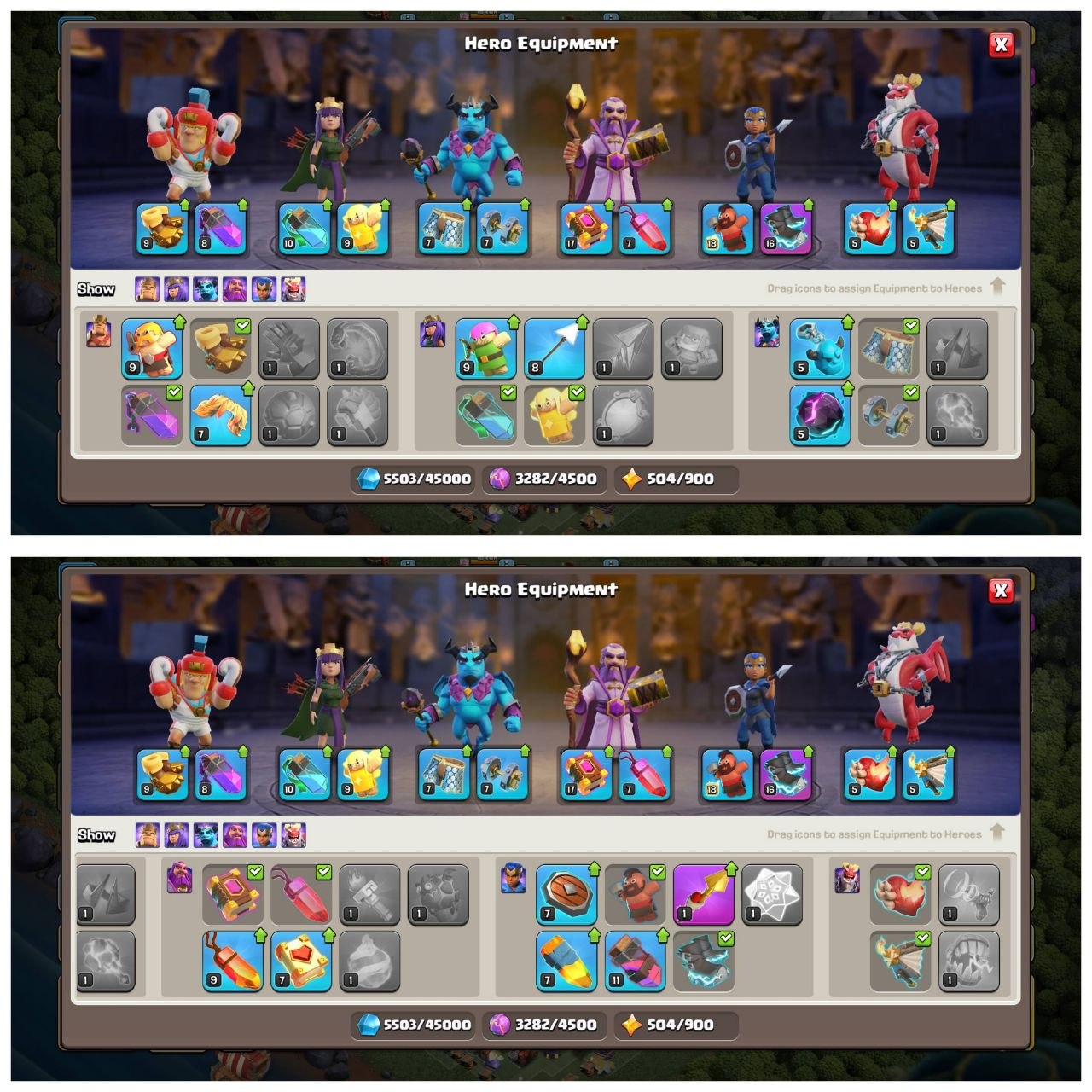 TH16 HALF MAX ID⚡️1 EPIC EQUIPMENT⚡️XP-187⚡️HERO 83-84-53-62-38-6⚡️FREE NAME CHANGE⚡️ MAGIC ITEMS⚡️OP LAB⚡️INSTANT DELIVERY 🚚 - Image 3