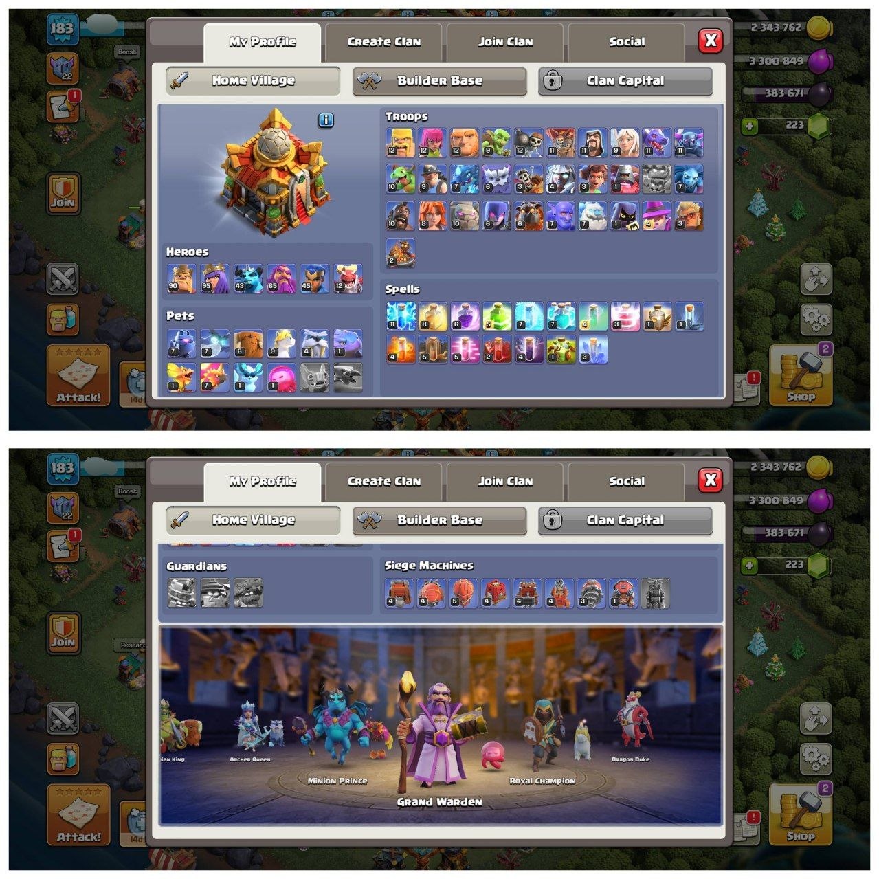 TH16 NEAR MAX ID⚡️5 EPIC EQUIPMENT⚡️XP-183⚡️HERO 90-95-43-65-45-12⚡️FREE NAME CHANGE⚡️OP LAB⚡️INSTANT DELIVERY 🚚 - Image 2
