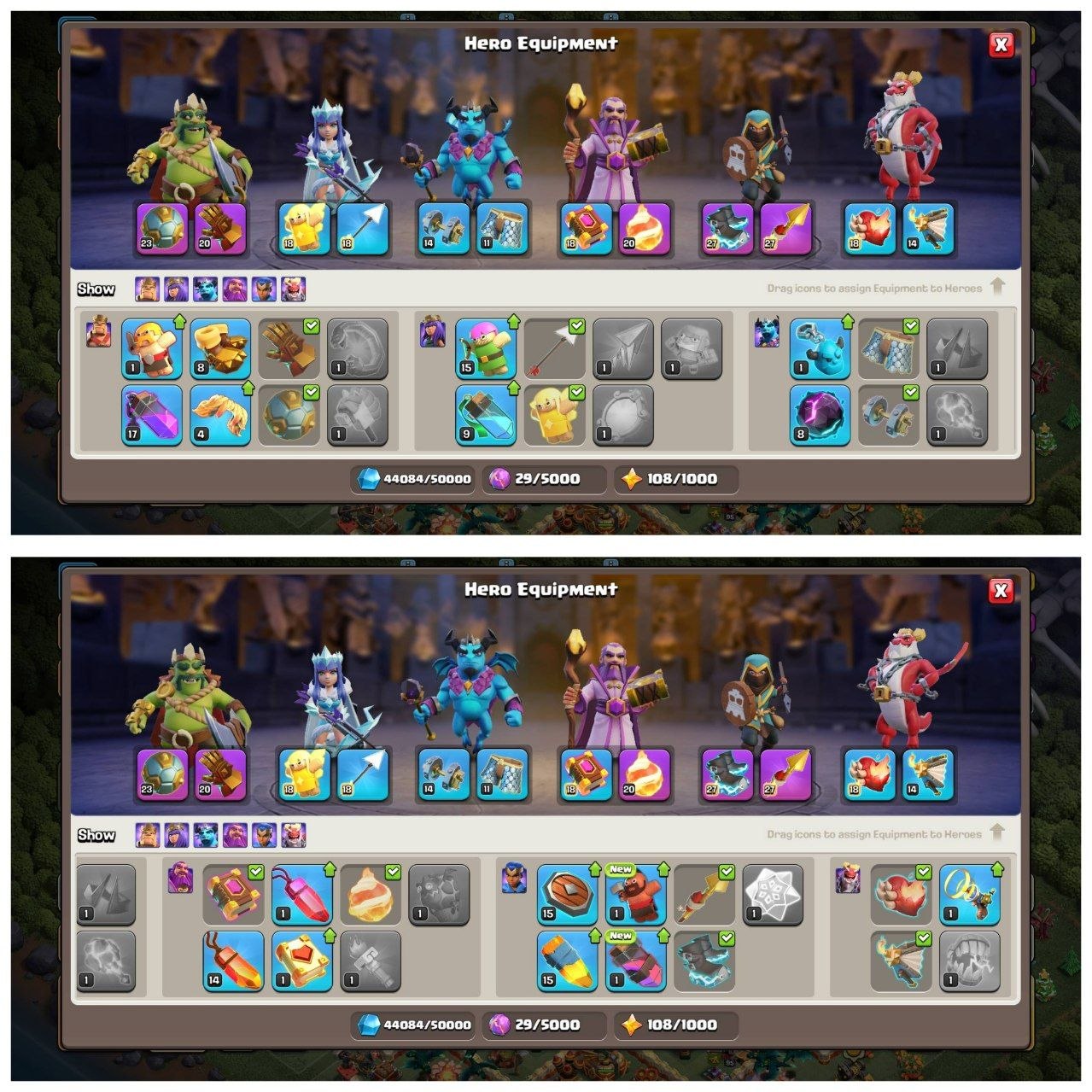 TH16 NEAR MAX ID⚡️5 EPIC EQUIPMENT⚡️XP-183⚡️HERO 90-95-43-65-45-12⚡️FREE NAME CHANGE⚡️OP LAB⚡️INSTANT DELIVERY 🚚 - Image 3
