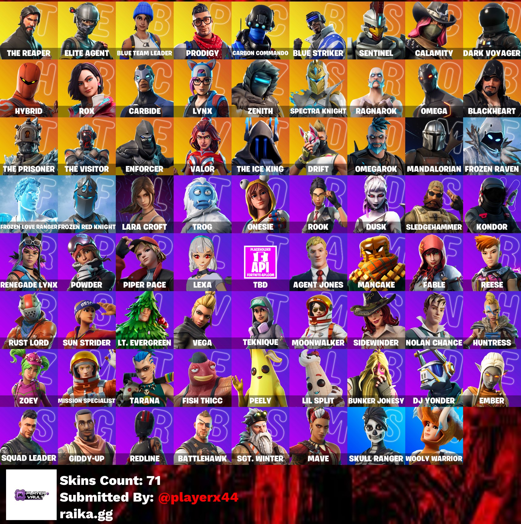 [PC/PSN/XBOX] 71 skins | The Reaper | Elite Agent | Blue Team Leader | Prodigy | Carbon Commando | Blue Striker | Sentinel | Calamity | Dark Voyager | 2250 VB - Image 7