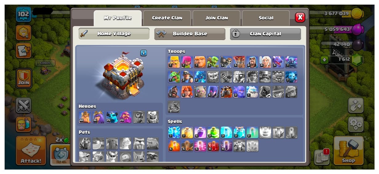 Town Hall 11 (TH11) | 80% Maxed | Heroes 40/36/25/20 | 1,600+ Gems - Image 2