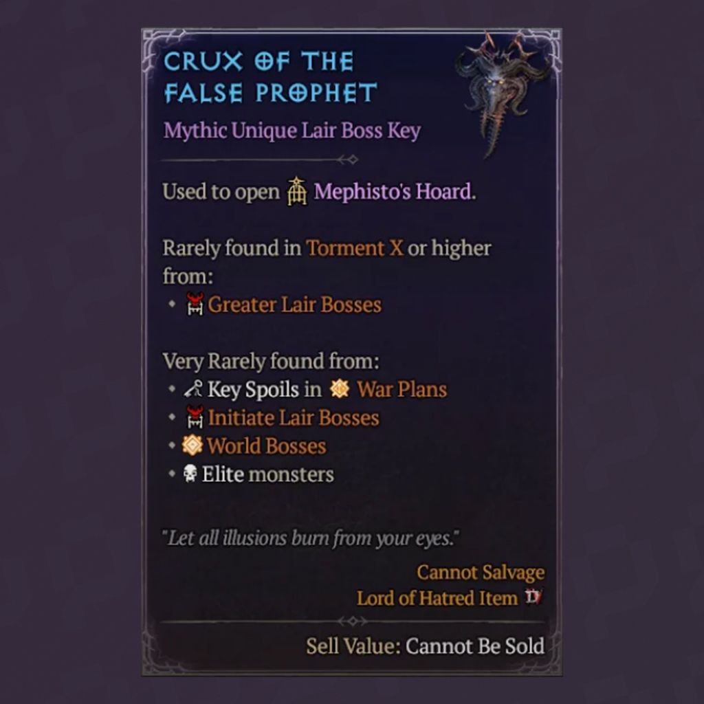 x1 Greater Lair Key (Mephisto Keys Cheap) - Quick Delivery - Image 2