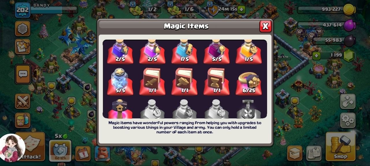 TH14 with Pumpkin Scenery | 70-69-50-25-18 Heroes | Good Equipment | Stacked Magic Items & 477 CWL Medals | LVL 202 - Image 3