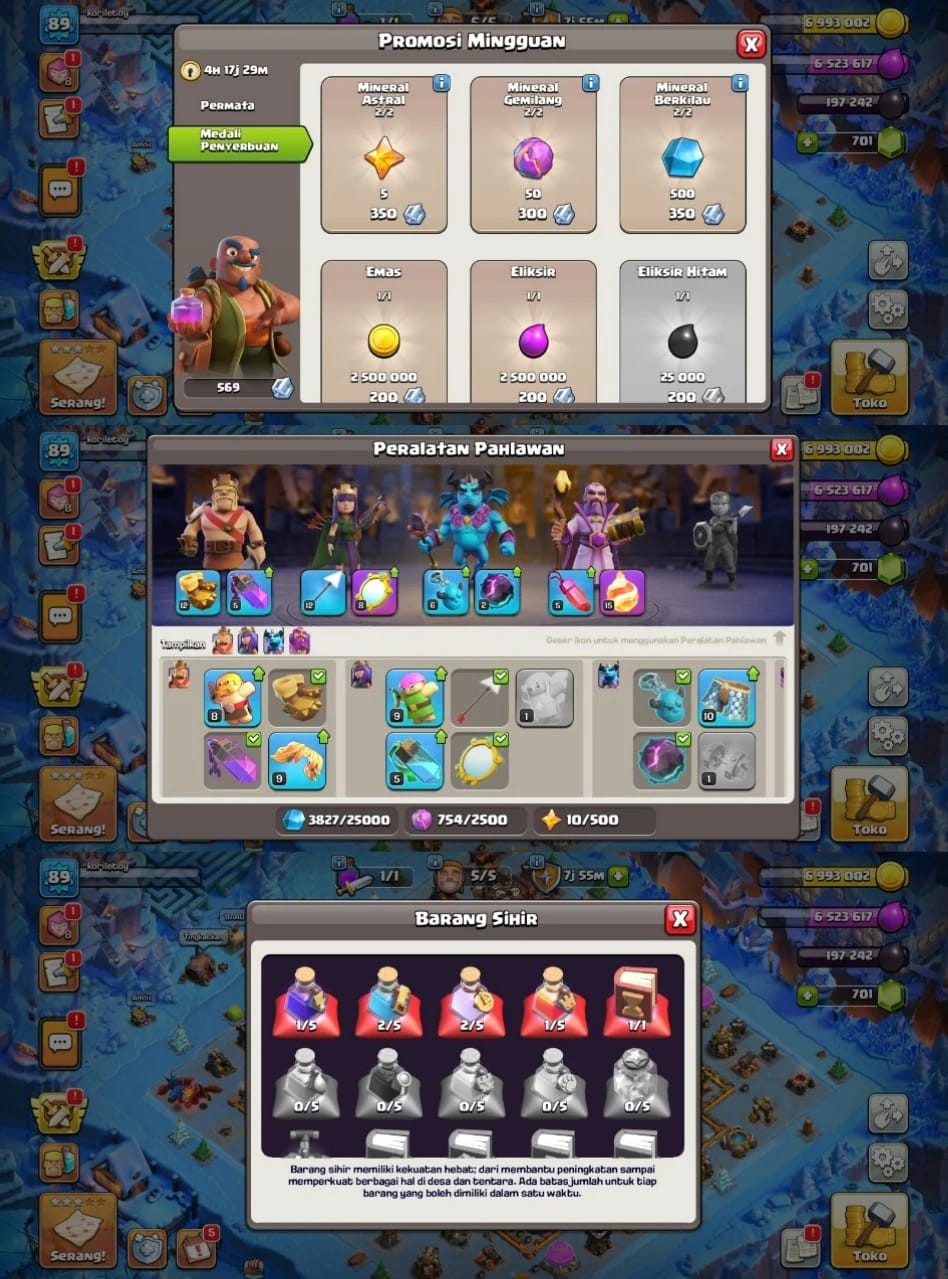 TH11 Account LVL 89 | BK 28, AQ 29, GW 10 | Epic Hero Equipment, Magic Items, Scenery | Full Email Access - Image 2