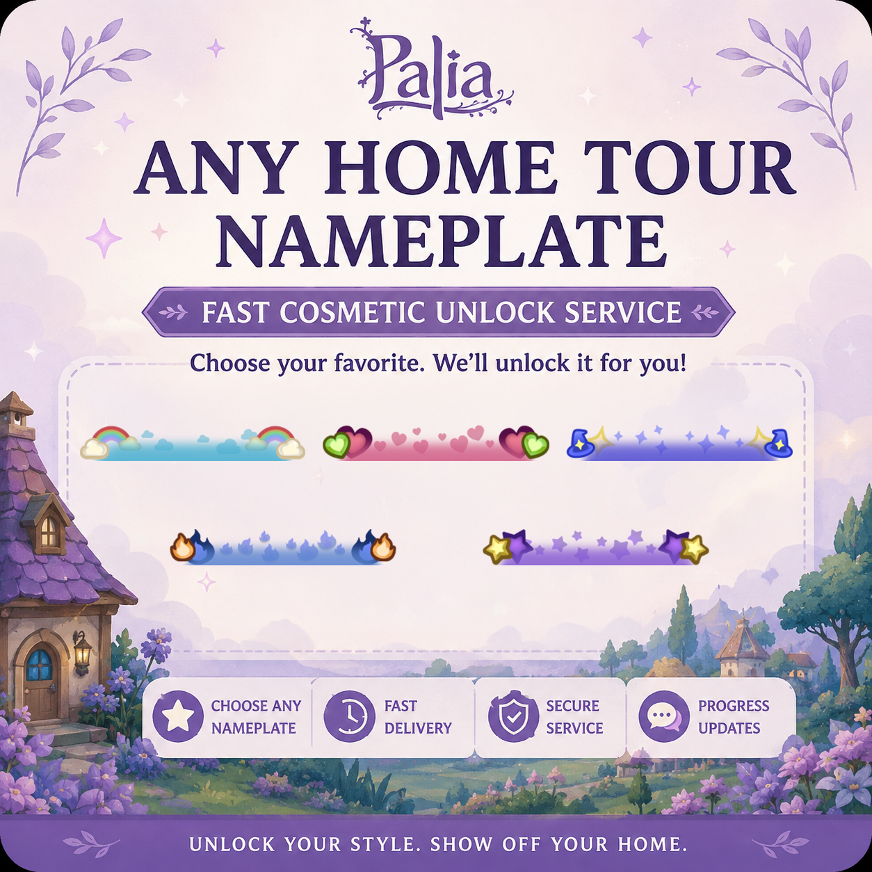 Any Home Tour Nameplate | Fast Cosmetic Unlock Service - Image
