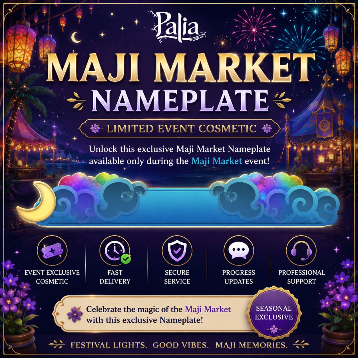 Maji Market Nameplate | Limited Event Cosmetic Unlock - Image 1