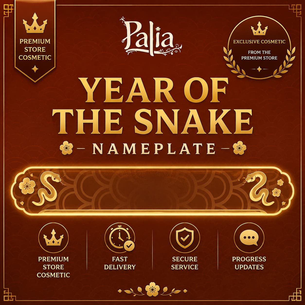 New Year Snake Nameplate | Limited Cosmetic Unlock - Image 1