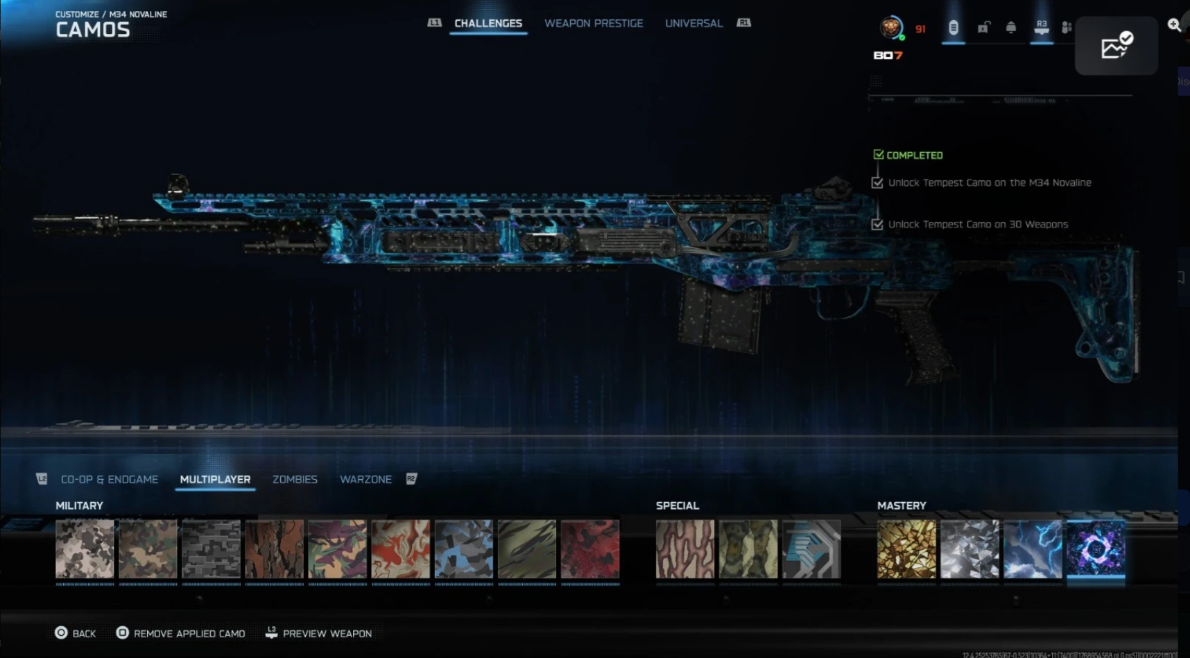 👑 Nexus Horizon Camo 🪭 Prestige Master 👌 Infestation ☣️ Genesis 🌱 Apocalypse 🌋 Singularity 🌌 👑 2000+ Camos 🧣 Level 91 🪄 Main Account 🧑‍🚀 34 Operator Skins 🏅 29 Prestige 🎯 34 Universal Cam - Image 2