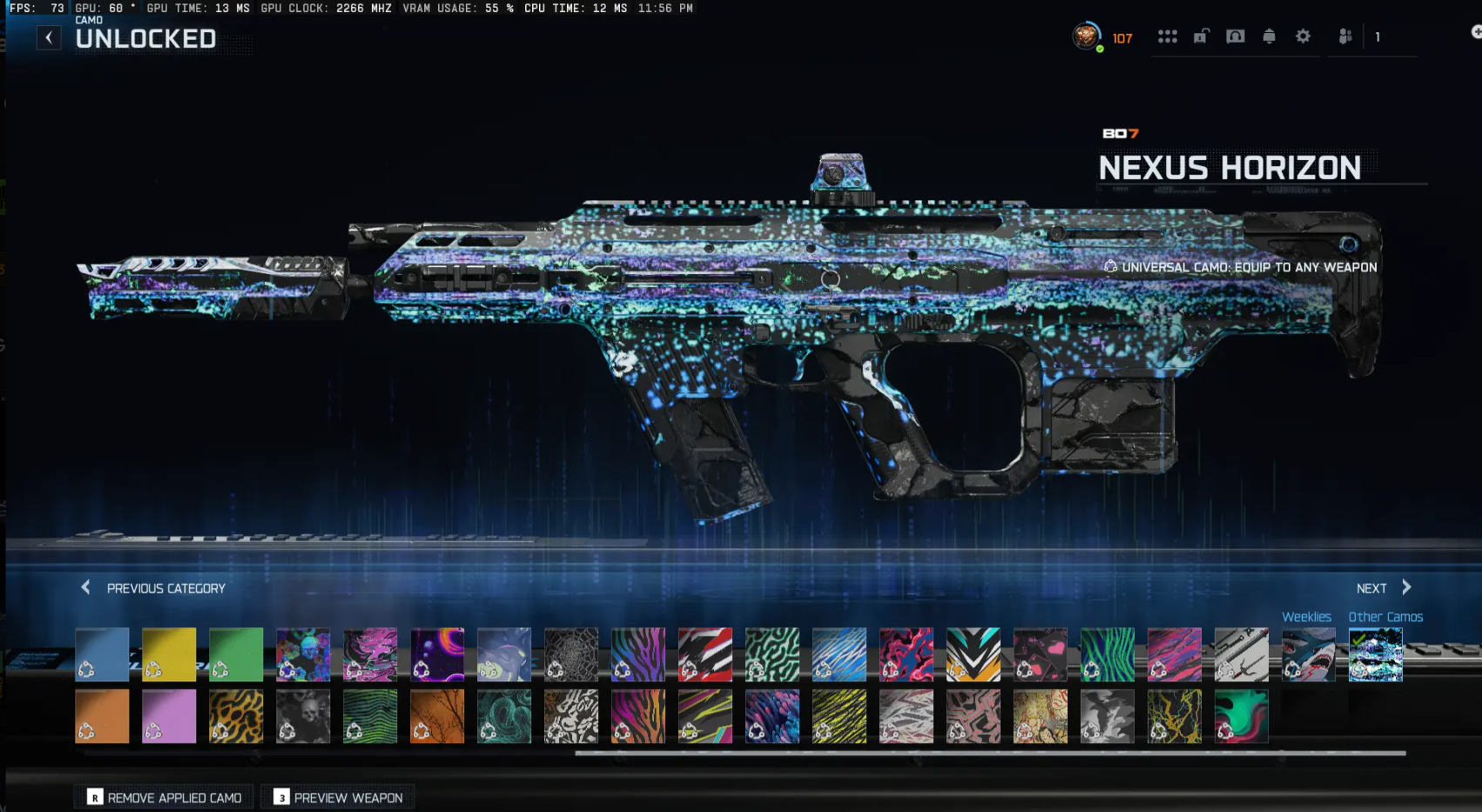 🔥 BO7 Nexus Horizon 🔥 Prestige Master Lv 100+ 🔫 All Guns Maxed ✨ 4× Mastery Camos 🗂️ 200+ Calling Cards 🧑‍🎤 40+ Operators 🎨 1800+ Camos 🔐 Full Access 🌐 All Platforms - Image 1