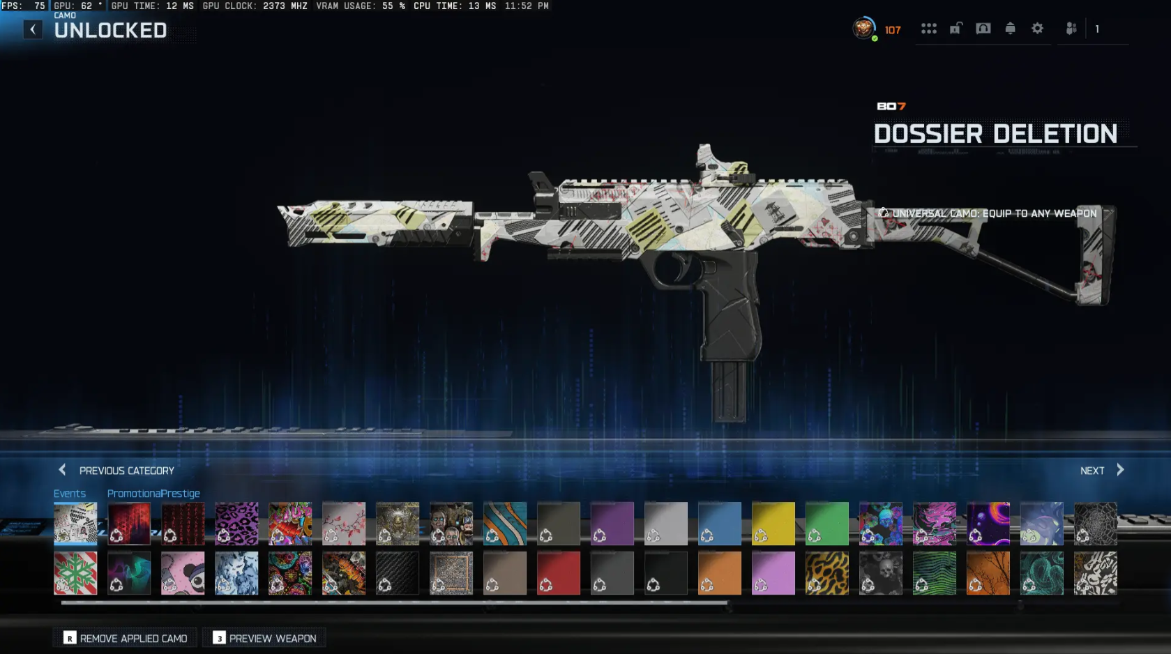 🔥 BO7 Nexus Horizon 🔥 Prestige Master Lv 100+ 🔫 All Guns Maxed ✨ 4× Mastery Camos 🗂️ 200+ Calling Cards 🧑‍🎤 40+ Operators 🎨 1800+ Camos 🔐 Full Access 🌐 All Platforms - Image 7