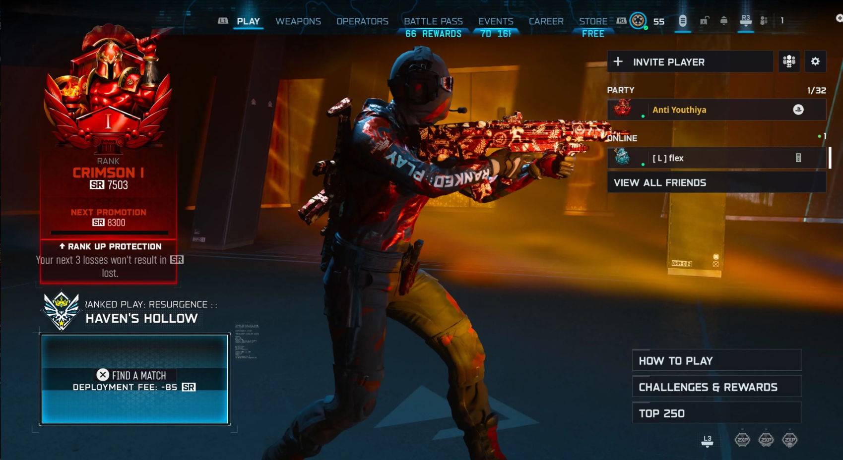 ✨ New WZ ✨ Crimson Rank SR 7500 ✨ Ranked Operators + Crimson Ranked Camos 🎭 Full Access 🔐 Linkable to: Steam, Battle.net, PSN, Xbox 🎮 Ranked Ready 🚀 - Image 1