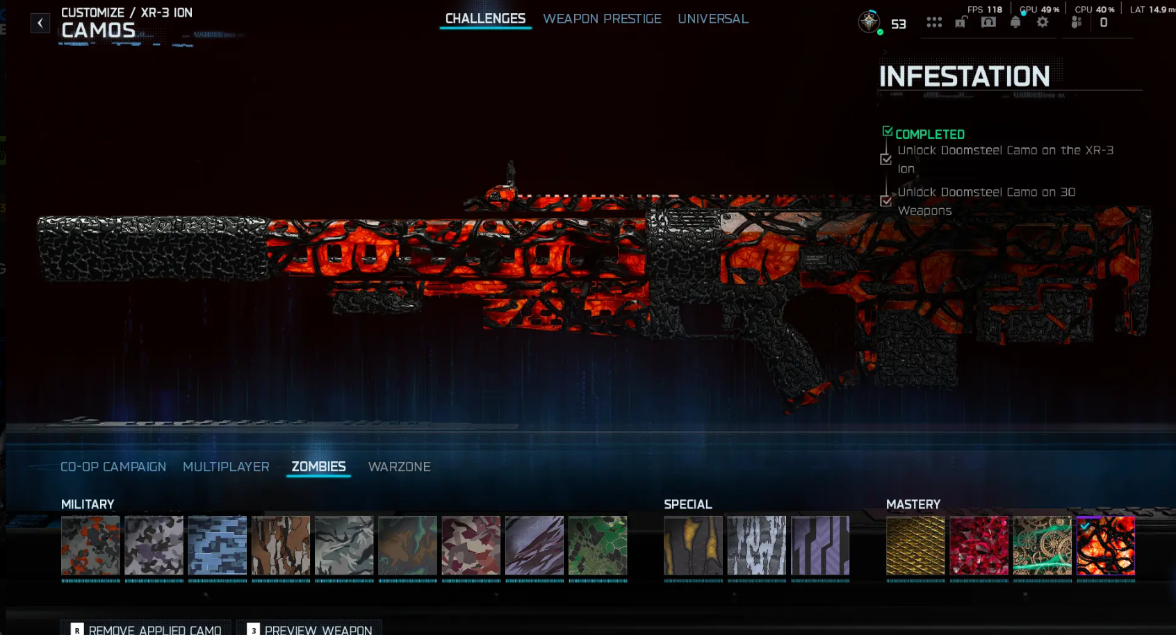 ⚡ BO7 ⚡ 🜸 Infestation Camo ✧ 450+ Camos 🦅 Prestige 3 LVL 55 Max 🔥 All Guns Unlocked 🧑‍✈️ 15+ Operators 🔐 Full Access 🌍 Linkable: Steam • Battle.net • Xbox • PSN - Image 2