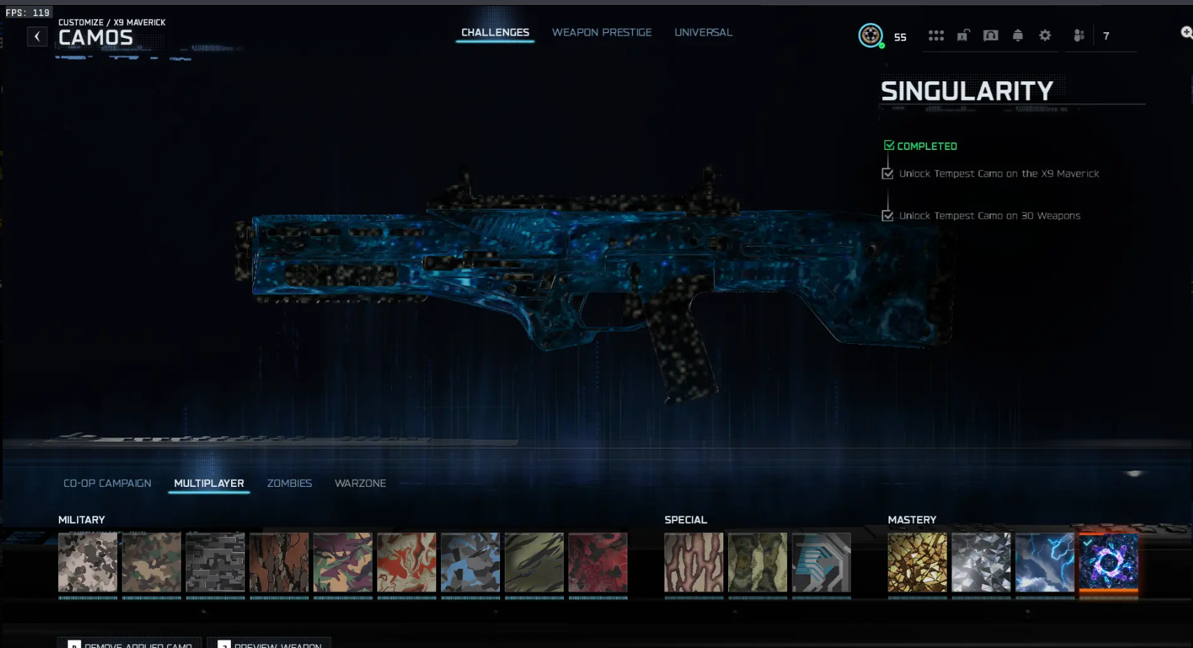 🔥 BO7 🔥 💫 Singularity MP | 🌌 450+ Camos | 🦁 Handmade & Verified | ⚡ Level 55 | 🏹 All Guns Maxed | 🐲 10 Top Operators | 🎮 Playable on Steam / Battle.net / PSN / Xbox - Image 6