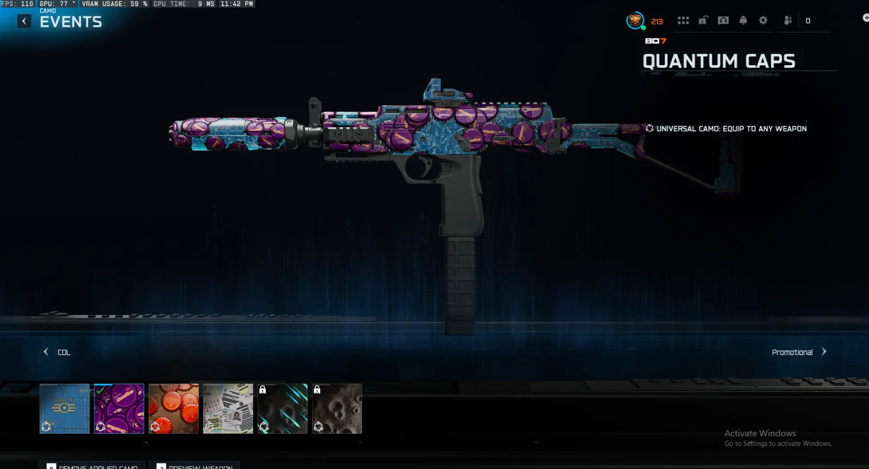 ✨ BO7 Nexus Horizon x Apocalypse x Singularity x Genesis x Infestation 🧨 Prestige Master LVL 213 🔥 1800 Camos 🗡️ All Guns Maxed 🎭 40 Operators 🔓 Full Access • Linkable PS / Xbox / Steam / Battle. - Image 9