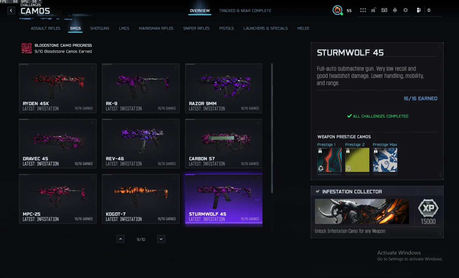 👑 Prestige 2 Level 55 ⚡ 30x Infestation Camo 🧪 Doomsteel Unlocked 🐲 Golden Dragon Camo 🩸 Bloodstone Ready 🎯 Guns Almost Maxed 🛡️ 100% Hard Unlocks 🕹️ PC / PS / Xbox Supported - Image 1