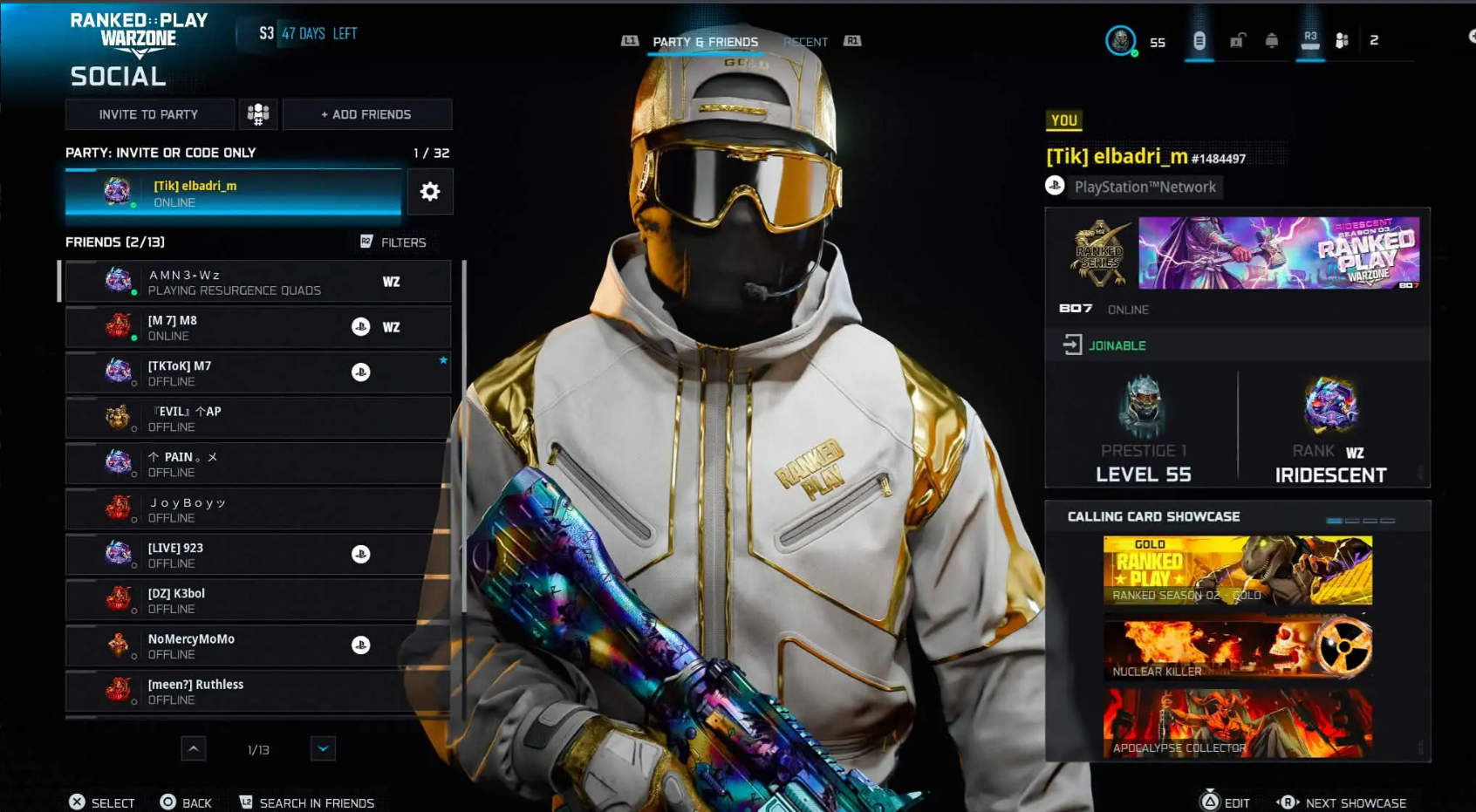 BO7 / Warzone 🔥 Apocalypse Camo ☣️ S3 Iridescent 💎 Nuclear Killer Calling Card 🏴 BO7 Prestige 1 🥇 Cross Platform 🌐 Full Access 🔐 Instant Delivery - Image 1