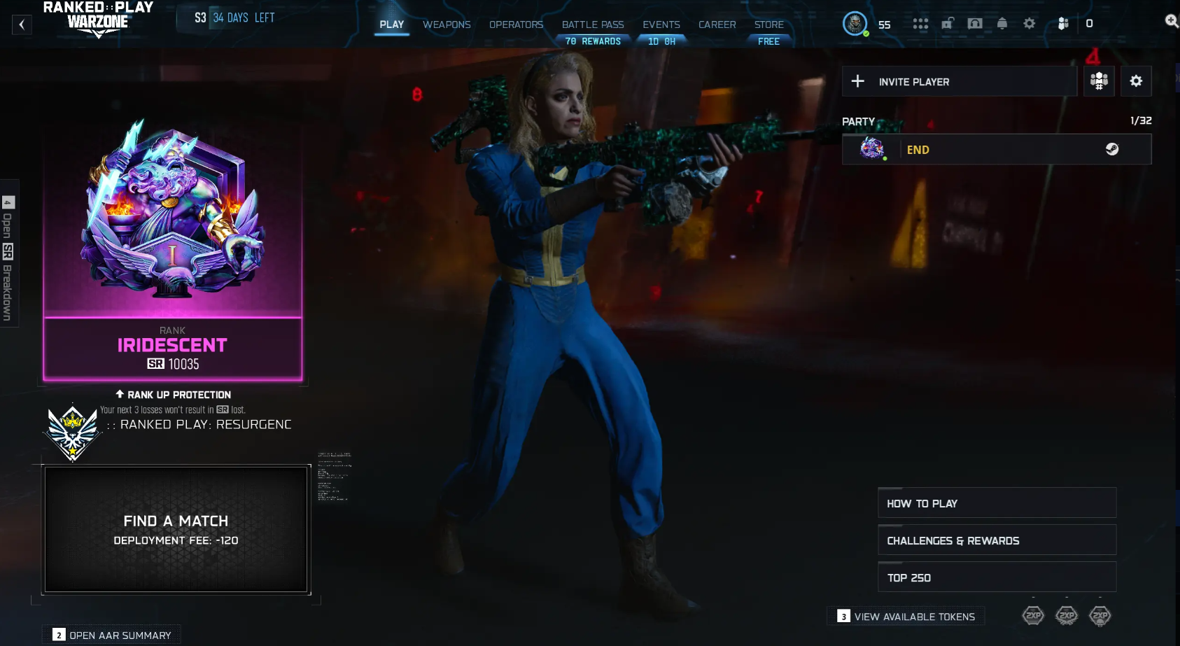 ridescent Rank 🔥 BO7 WZ1 10035 SR SZN 3 💜 Operators + Ranked OPS 🛡️ Full Access 🔑 Linkable to: Steam, Battle.net, PSN, Xbox 🎮 iri Warzone 1 black ops 7 - Image 2