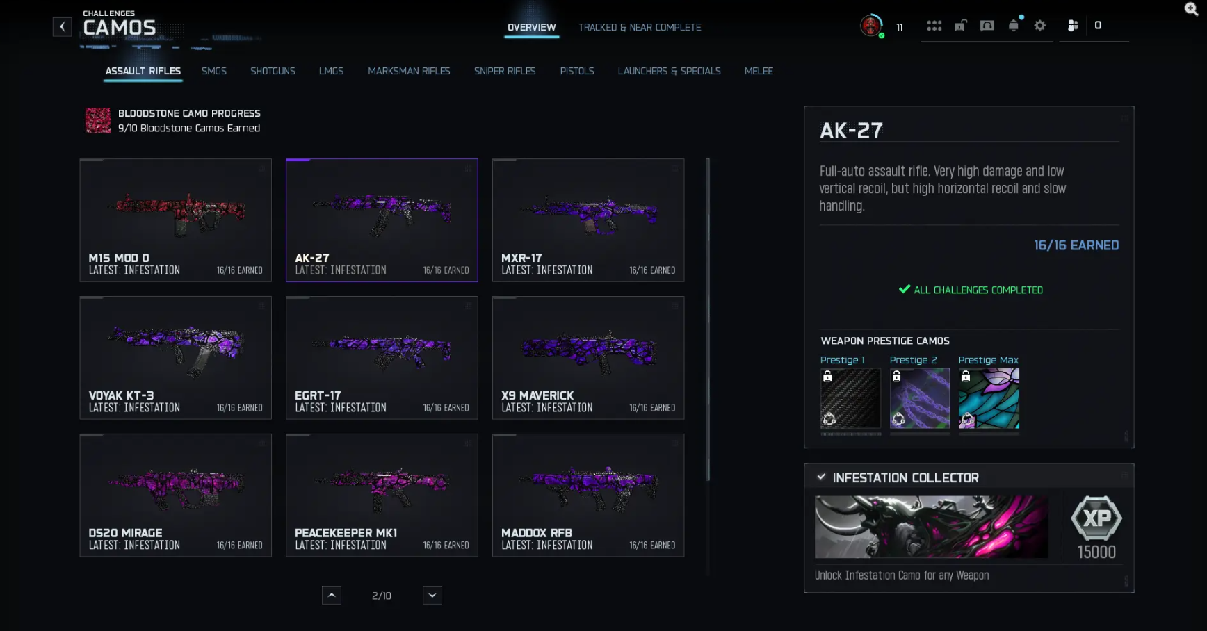 🔥 PRESTIGE MASTER 🔥 ✦ SINGULARITY & INFESTATION ✦ ✨ All Guns Unlocked ✨ 🎯 1000+ Camos 🛠️ Hand-Grinded & Legit 🔓 Full Access 🎮 Steam • BNet • PSN • Xbox - Image 5