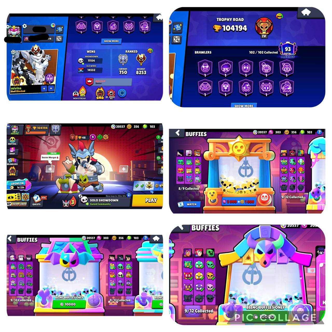 MASTERS, METEORIC FAME 3, 101 HYPERCHARGED, 104k TROPHY, 402 SKINS, 44 BUFFIES, 93 PRESTIGE, 1.3k PINS, NEAR MAX TH 14, VB42 - Image 1