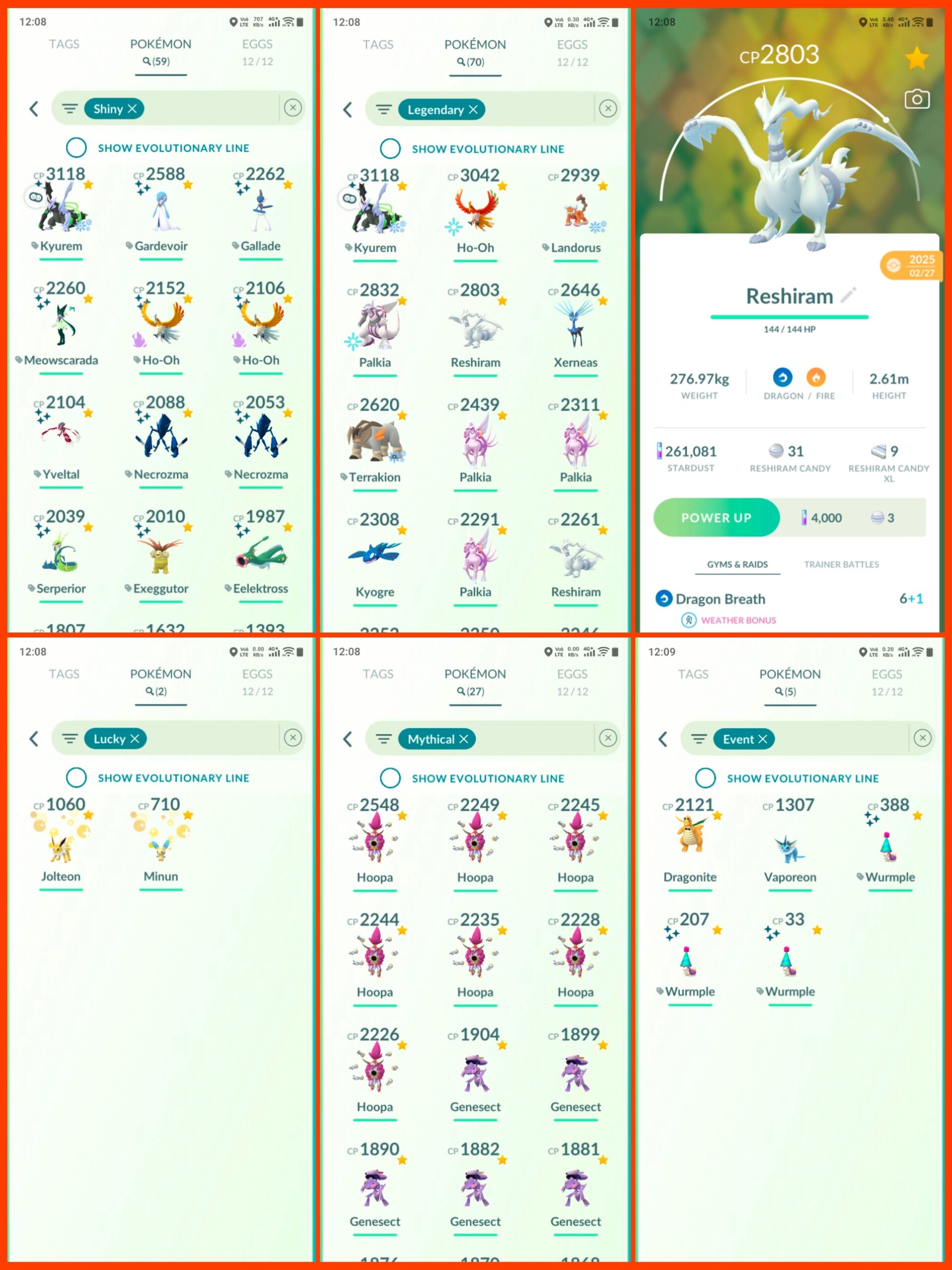 HIGH VALUE LVL 42) SPECIAL BG KYUREM | SHADOW SHINY HO-OH / 260 TRADABLE | 59 SHINY | 70 LEGENDARY / RARE COLLECTION - Image 3