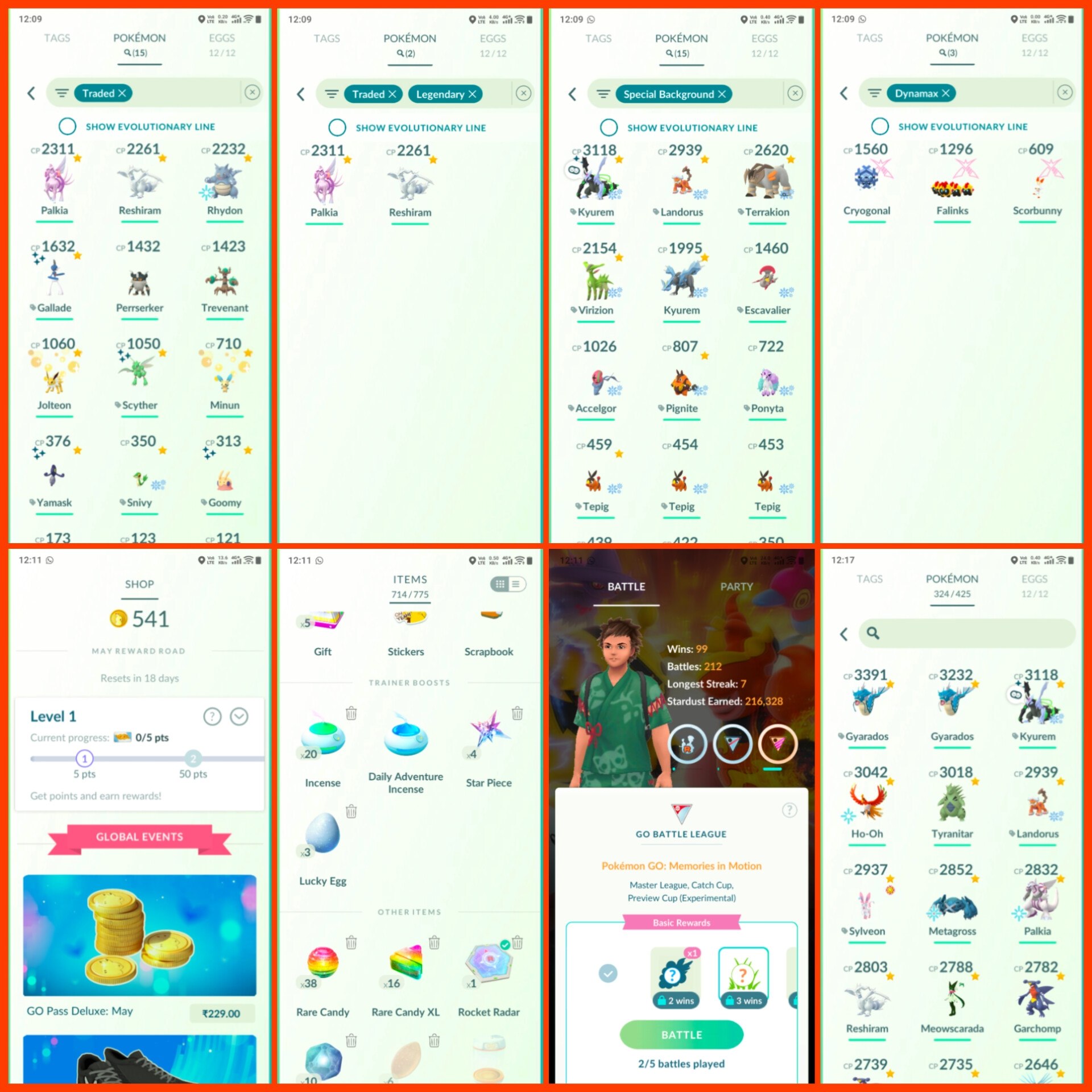 HIGH VALUE LVL 42) SPECIAL BG KYUREM | SHADOW SHINY HO-OH / 260 TRADABLE | 59 SHINY | 70 LEGENDARY / RARE COLLECTION - Image 4