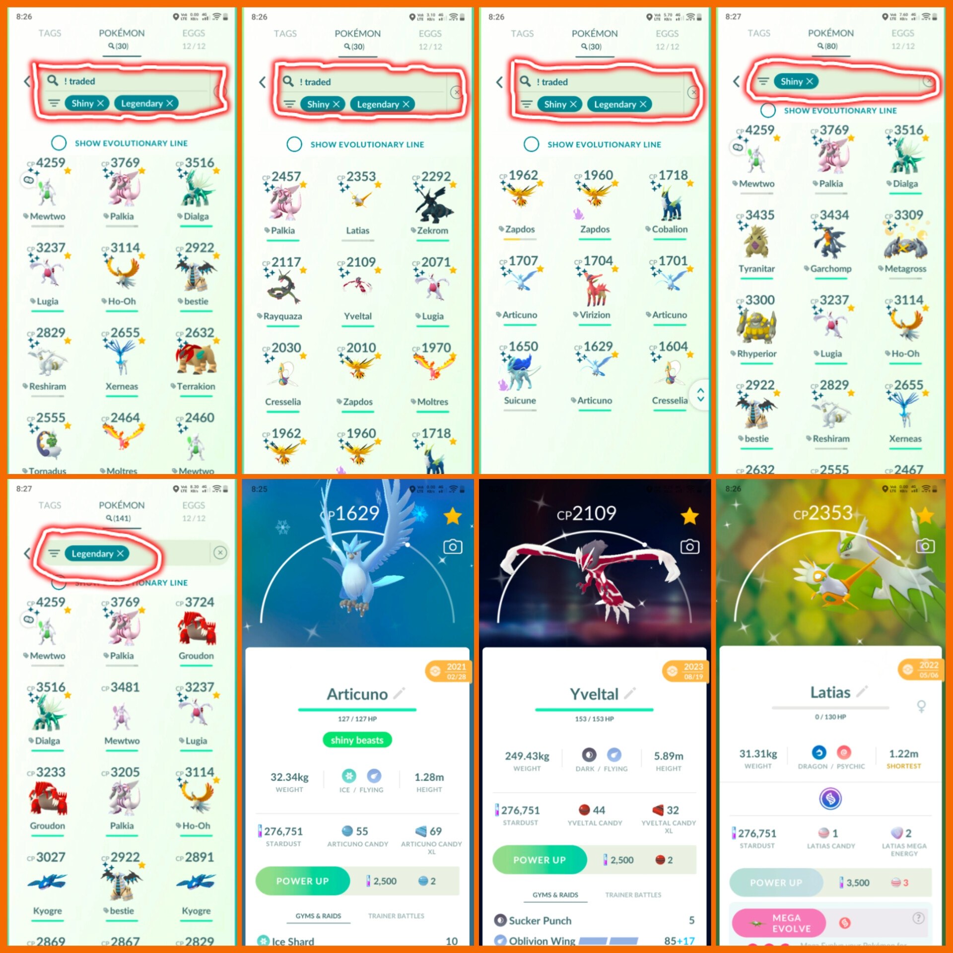 OLD ACCT 2019 PG LVL 52 | SHINY MEWTWO LUGIA HO-OH | 80 SHINY | 141 LEGENDARY | 286 TRADABLE | 15 HUNDO | RARE ACCT - Image 2