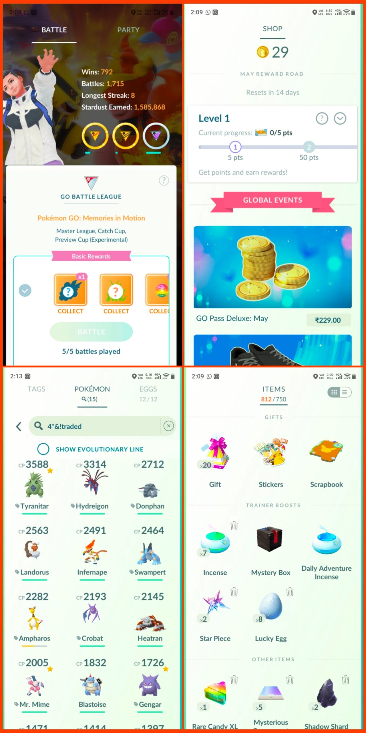 OLD ACCT 2019 PG LVL 52 | SHINY MEWTWO LUGIA HO-OH | 80 SHINY | 141 LEGENDARY | 286 TRADABLE | 15 HUNDO | RARE ACCT - Image 8