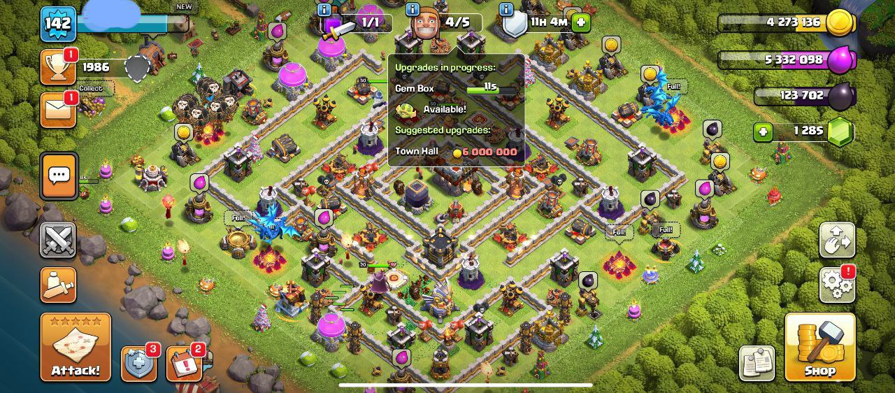 🎯 COMBO COC TH11 & BS | Level 140 | 55 Brawlers | 22K Cups | Max TH11 Base | 442 CWL & 1715 Raid Medals | 693 War Stars | Max Heroes | BH8 | Instant Delivery ✅ - Image 1