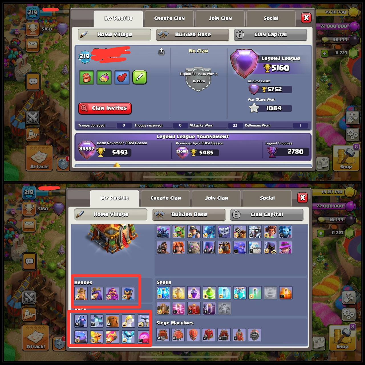 🔥 SUPER RARE GOLDEN HOG | TH16 MAXED 💥 | Heroes 95•95•70•45 💪 | Angry Jelly 6 🐉 | Giant Gauntlet Max ⚔️ | 11,000 Gems 💎 | Instant Delivery 🚀 - Image 2