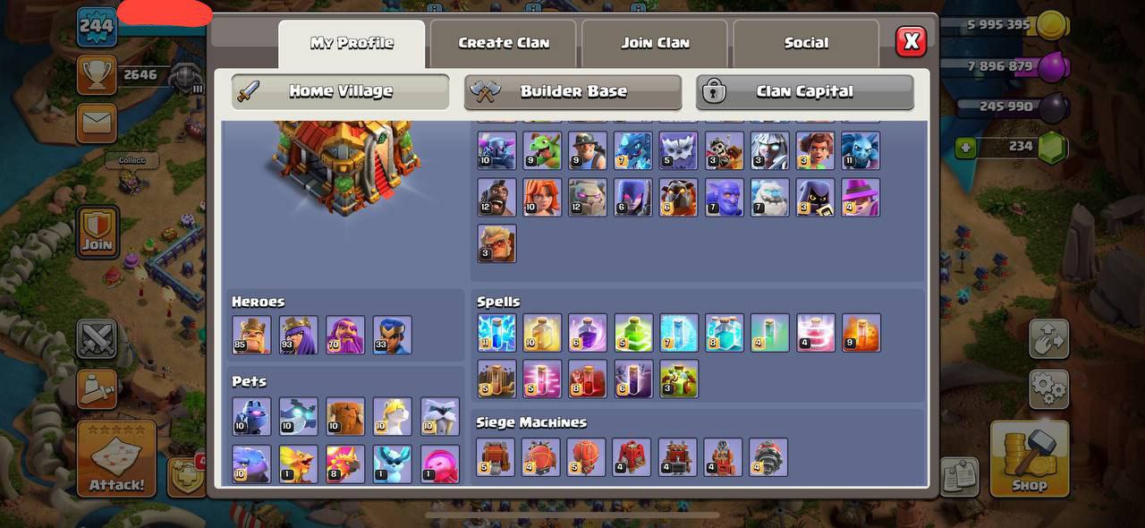 ⚔️ WAR LEGEND TH16 | 244 XP | 5122 WAR STARS 🛡 | HEROES 85/93/70/33 | GG-17 FA-22 FB-24 | INSTANT DELIVERY ✅ - Image 3