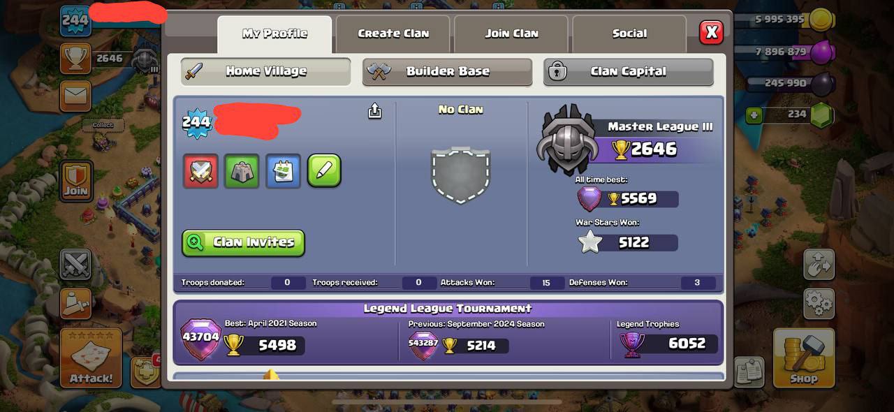 ⚔️ WAR LEGEND TH16 | 244 XP | 5122 WAR STARS 🛡 | HEROES 85/93/70/33 | GG-17 FA-22 FB-24 | INSTANT DELIVERY ✅ - Image 4