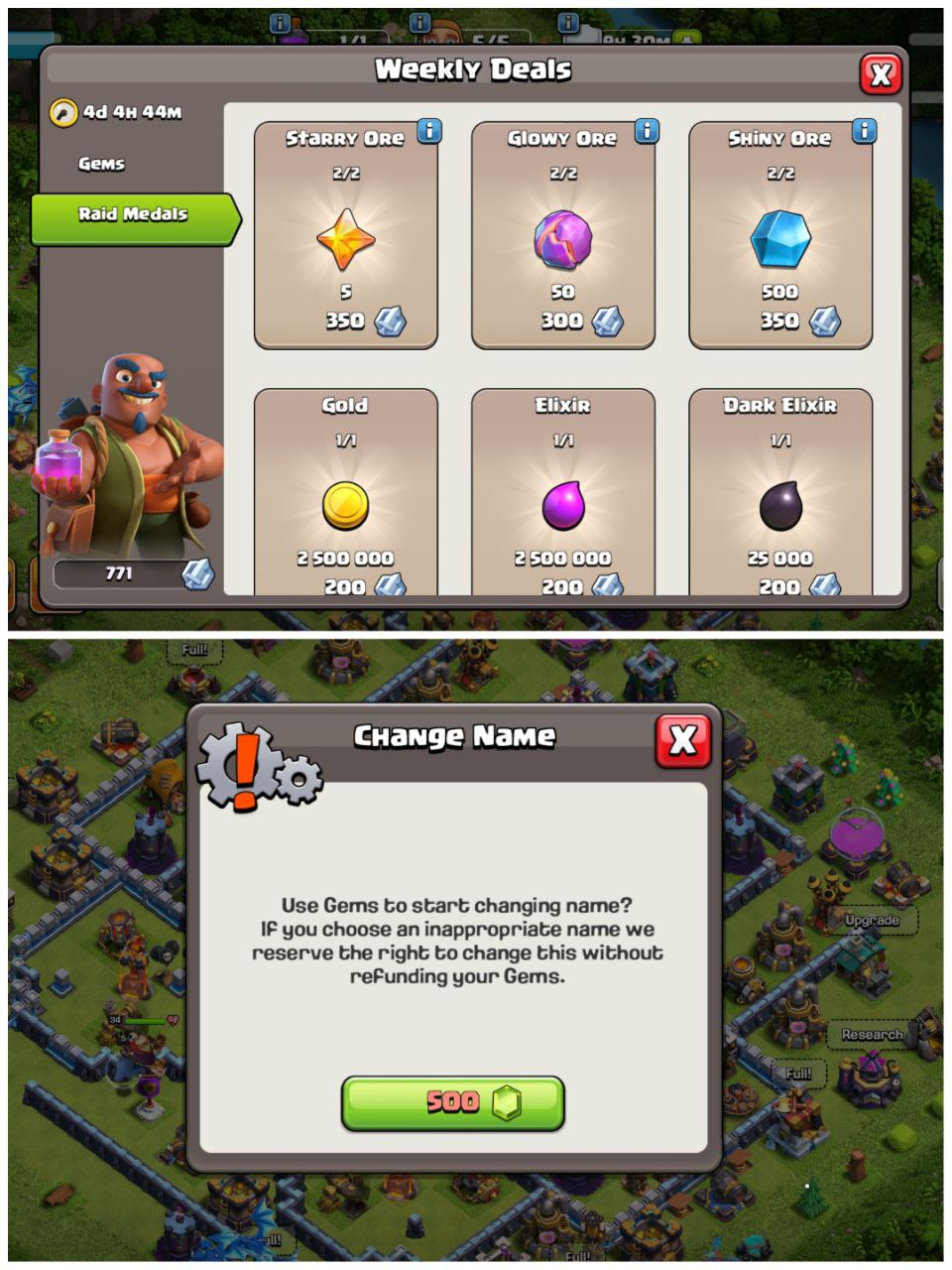 🔥 TH15 BASE | 500 RENAME READY 📝 | 771 RAID MEDALS | HEROES 51•71•40•34•22 💪 | GREAT WALLS & INSTANT DELIVERY 🚀 - Image 4