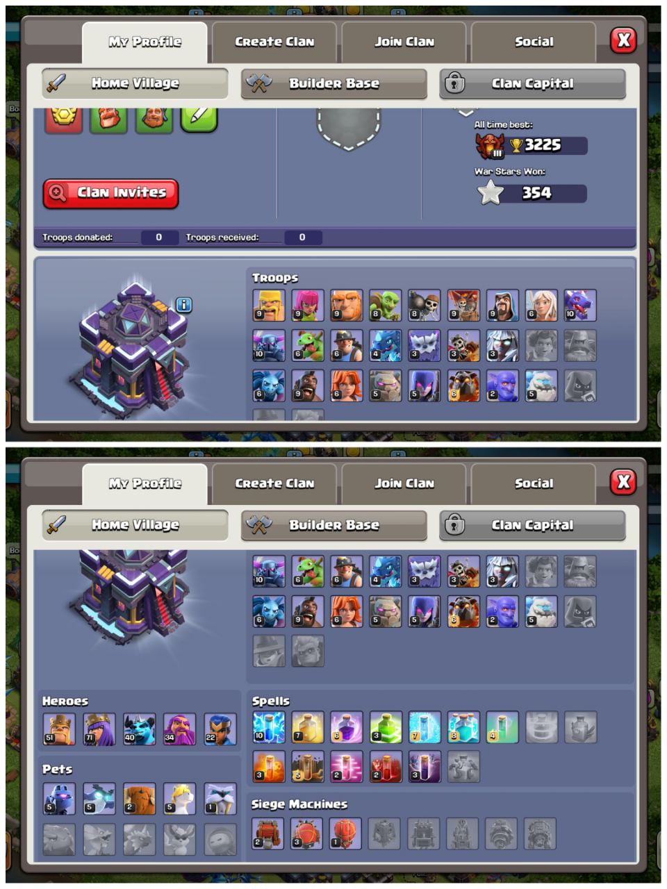 🔥 TH15 BASE | 500 RENAME READY 📝 | 771 RAID MEDALS | HEROES 51•71•40•34•22 💪 | GREAT WALLS & INSTANT DELIVERY 🚀 - Image 1