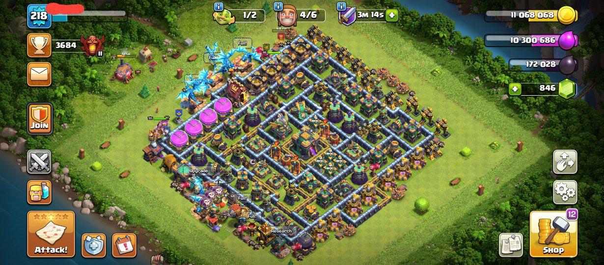 🔥 TH14 NEAR MAX 💥 | 3687 ATB 🏆 | EPIC EQUIPMENTS ⚙️ | MAGIC ITEMS STACKED 🎁 | MAX NIGHT BASE 🌙 | HEROES 73-80-53-55-30 👑 | INSTANT DELIVERY ⚡️ - Image 1