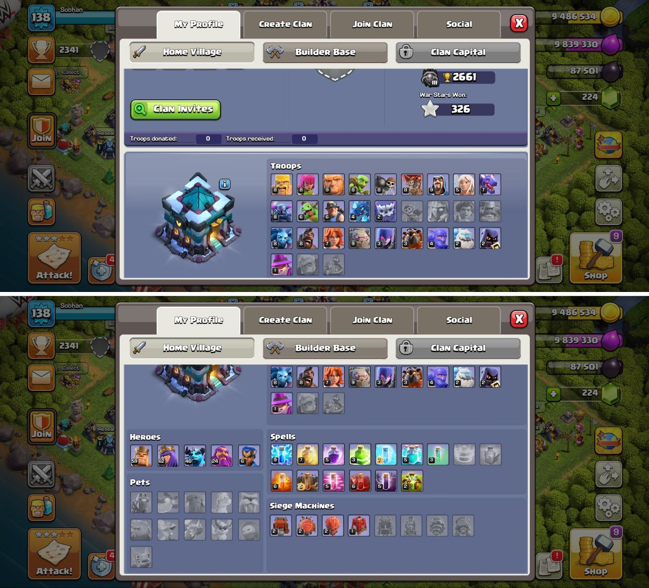 ⚡️ SEMI MAX TH13 WITH GEAR ⚙️ | FREE RENAME 🔁 | HEROES STRONG 👑 | 2661 ATB 🏆 | FULL EQUIPS + DEFENCES 💥 | INSTANT ⚡️ - Image 1