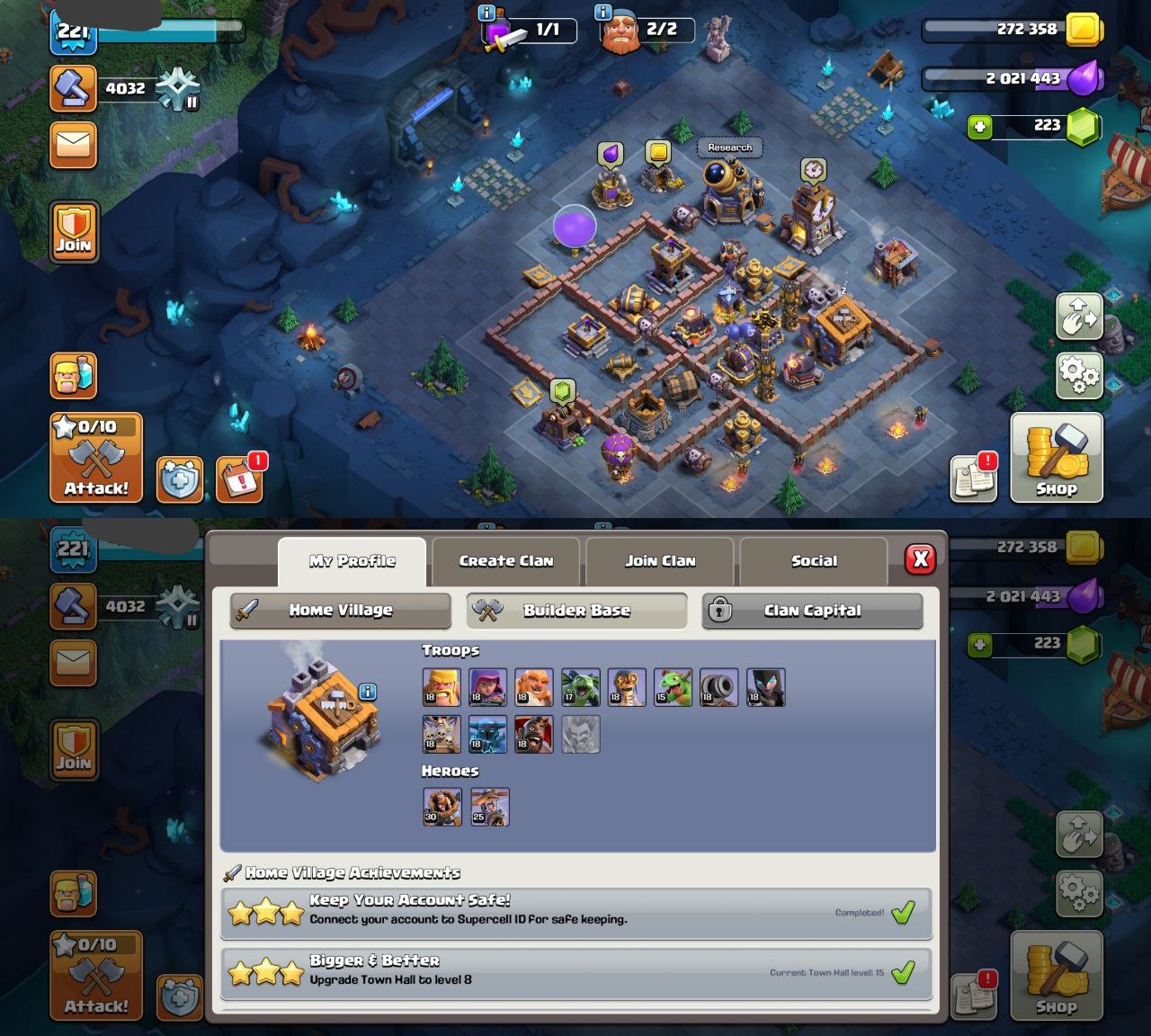 🔥 SEMI MAX TH15 🔥 | HEROES 54•63•45•36•21 👑 | STACKED MAGIC ITEMS 🎁 | GOOD DEFENCES 🛡 | INSTANT DELIVERY ⚡️ - Image 4