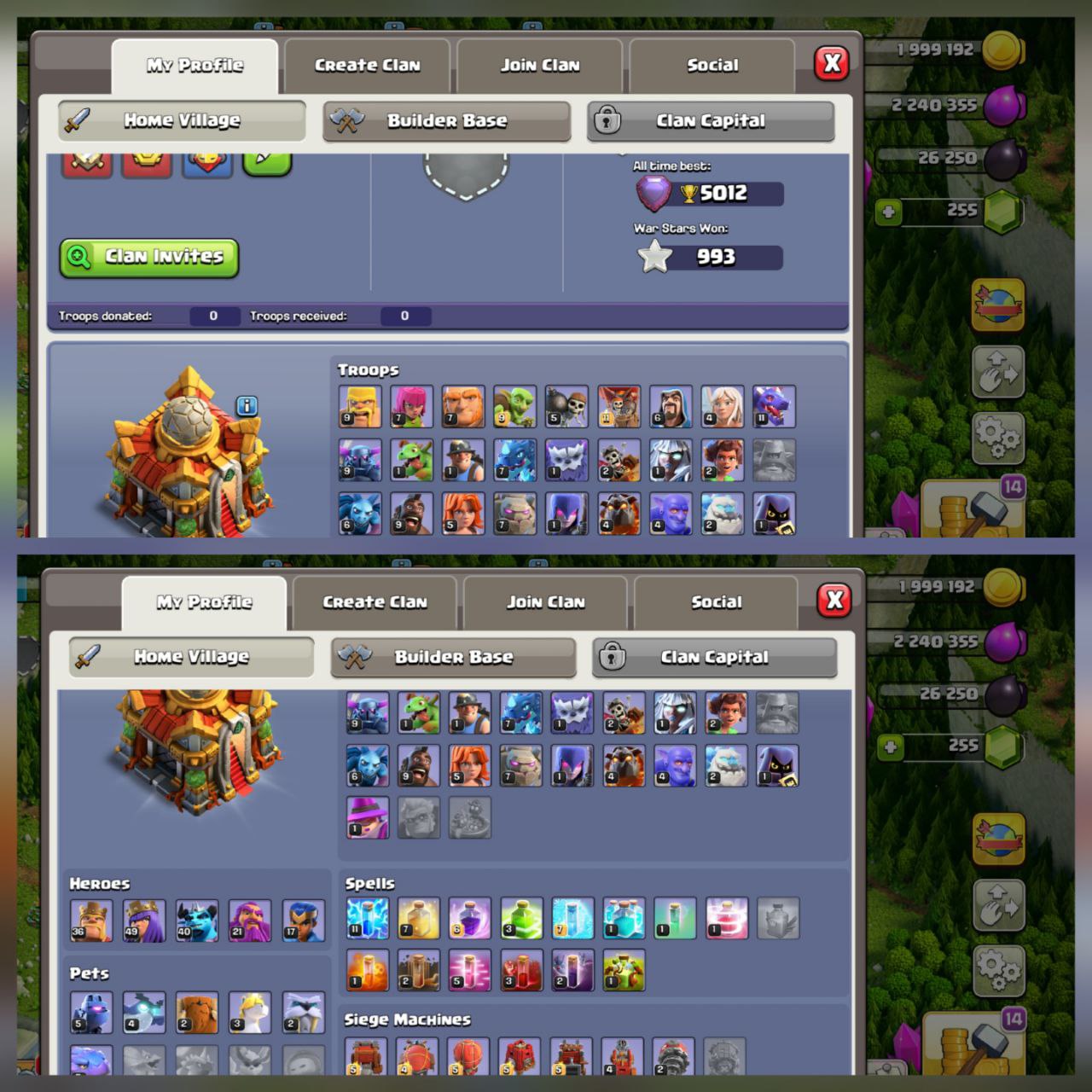 ⚔️ TH16 WARRIOR ACCOUNT ⚔️ | HEROES BUILT 36/49/40/21/17 👑 | EQUIPMENT READY ⚙️ | MAGIC ITEMS PACKED 🎁 | INSTANT TRANSFER 🚀 - Image 2